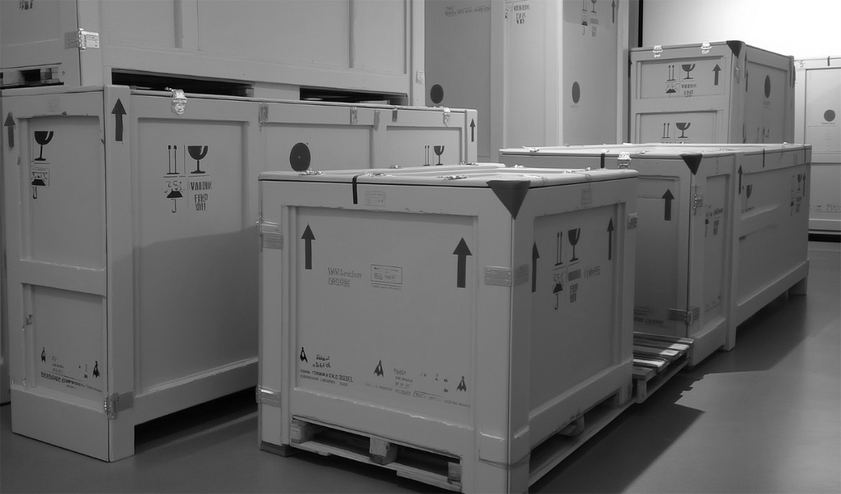 Custom crate fabrication in the allART shop