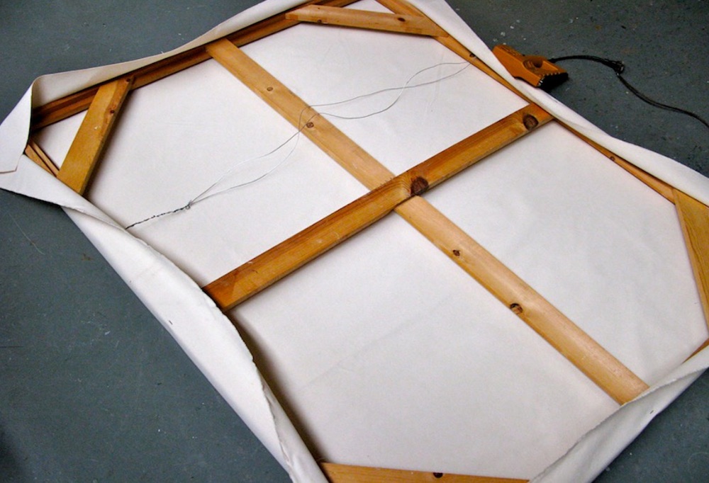 Canvas stretcher bars built for custom stretching and fabrication